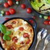clafoutis salé tomate, mozza