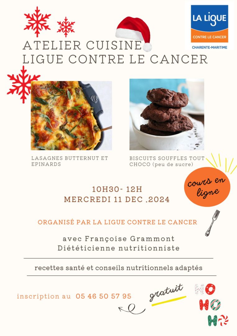 atelier cuisine ligue contre le cancer